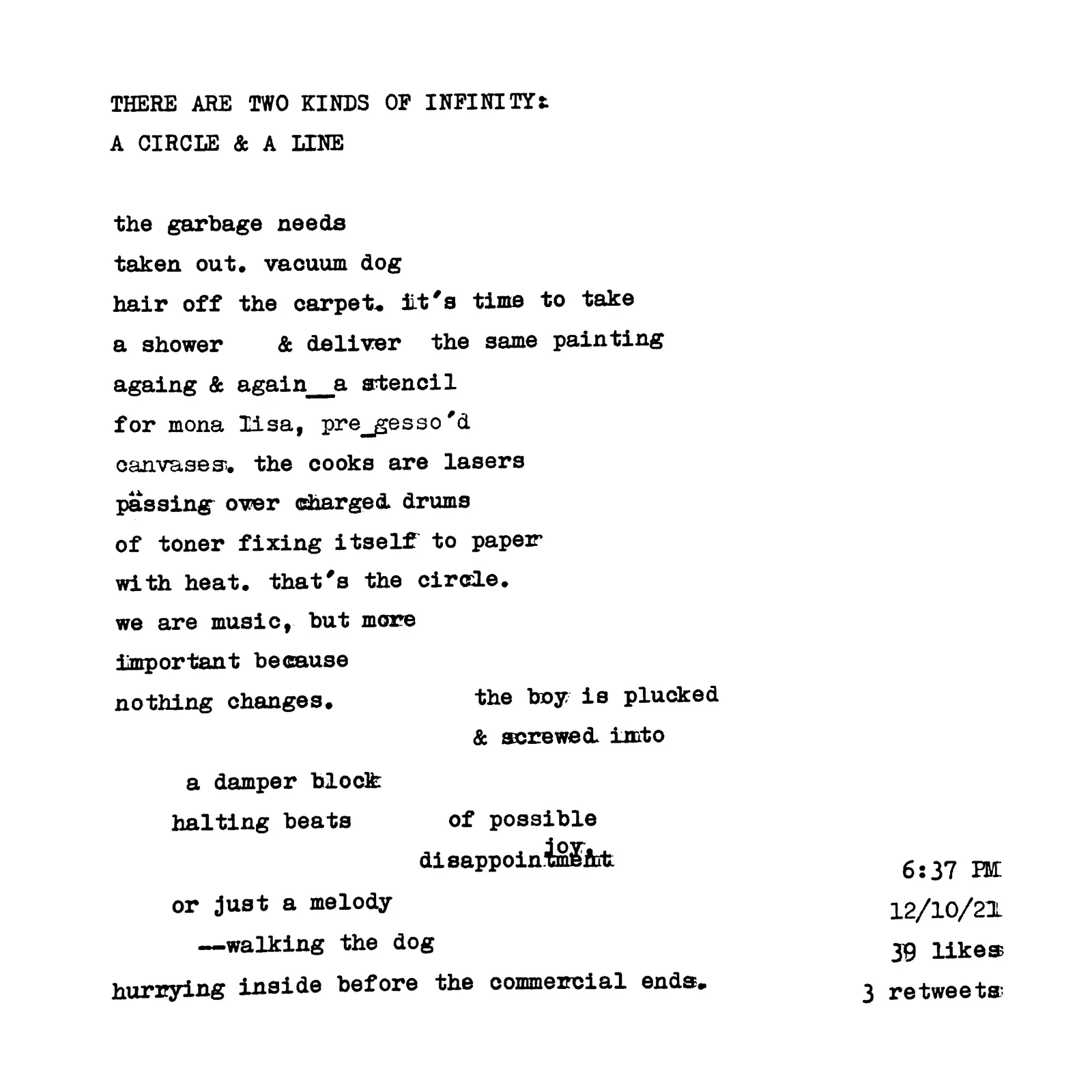 Typewriter Poem #6